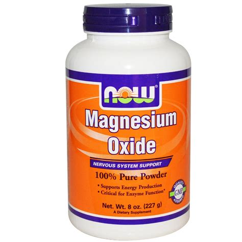 magnesium oxide supplements.